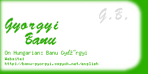 gyorgyi banu business card